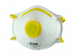 Scan Moulded Disposable Mask Valved FFP1 Protection (Box 10) £13.99